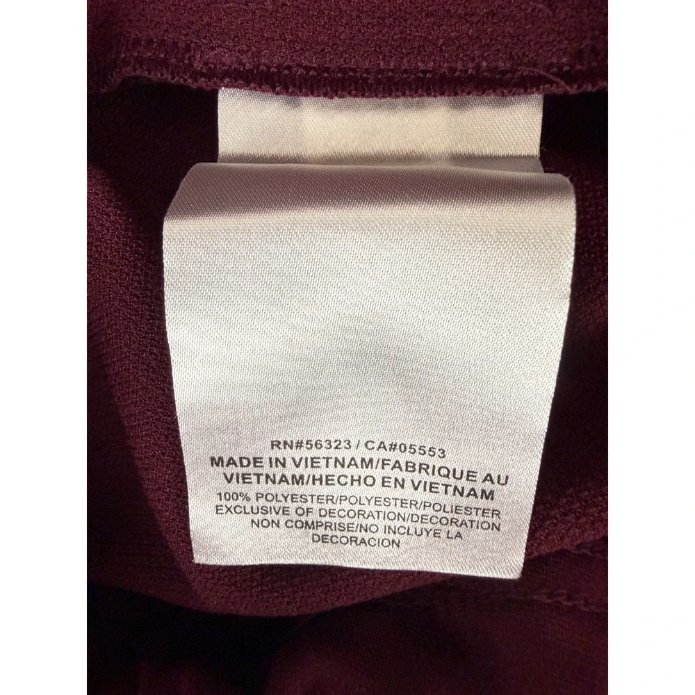 Nike Track Pants Mens Medium Maroon Dri-FIT Athletic Ankle Zip 647124-669